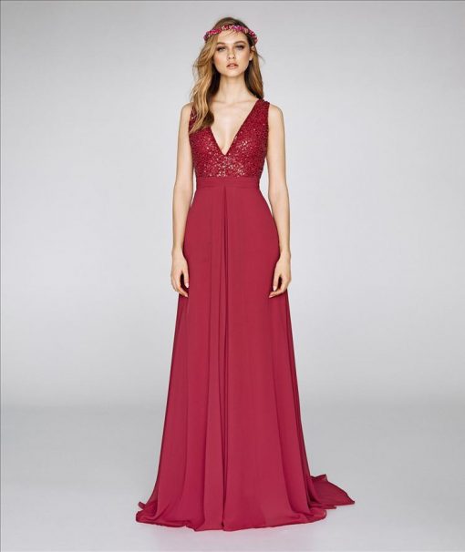 pronovias glitterjurk rood