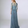 navy galajurk pronovias met mouw