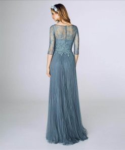 navy galajurk pronovias met mouw