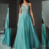 blauwe galajurk pronovias