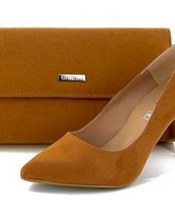 giulia oker clutch suede