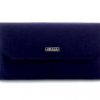 giulia navy suede clutch bag