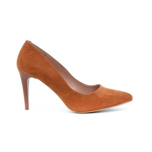 giulia cuero cognac pump