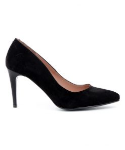giulia zwarte pump suede