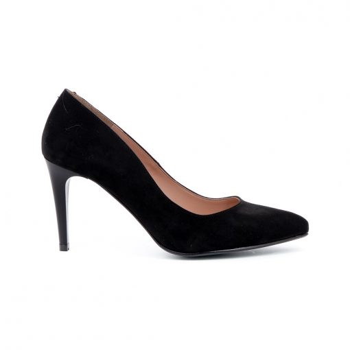 giulia zwarte pump suede