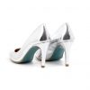giulia zilver aluminium lak pump