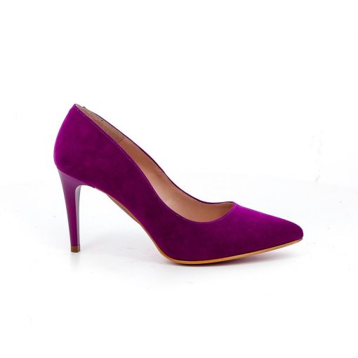 giulia paars suede pumps