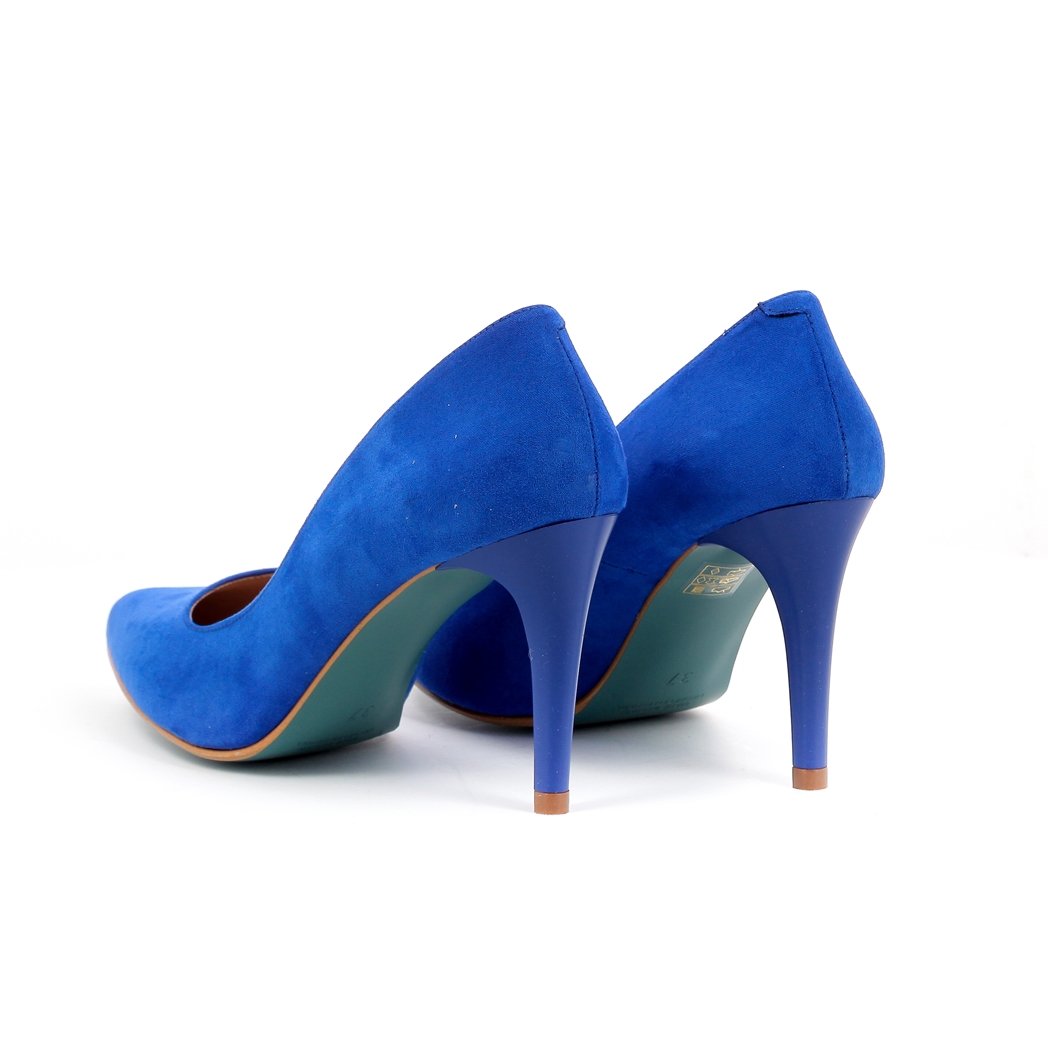inval muis Aziatisch Giulia high heel francis blue kobaltblauwe suède pump | Aimee