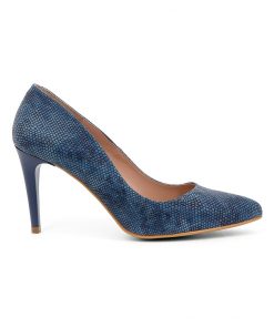 giulia blauwe pyton pump