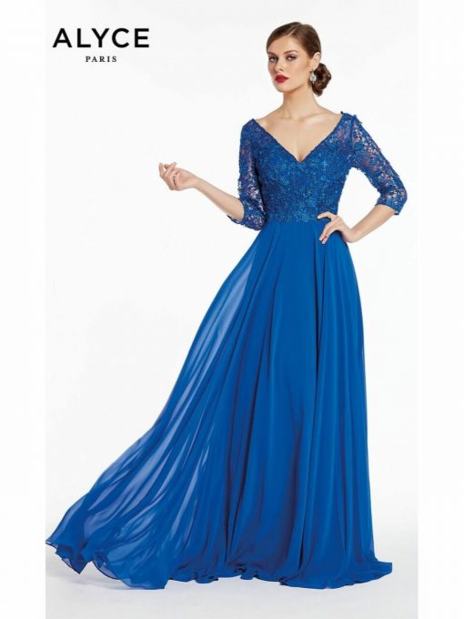 Alyce Paris cobalt blue kant galajurk 27312