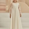 avalia bianco evento bruidsmeisjes jurk