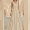 bianco evento trouwjurk v hals