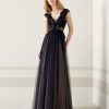 pronovias navy dress