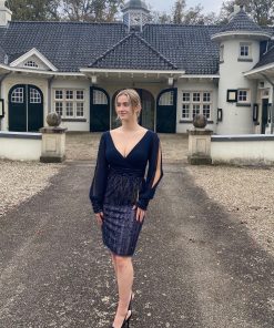 linea raffaelli navy dress