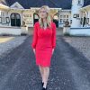 coral dress linea raffaelli