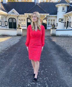 coral dress linea raffaelli