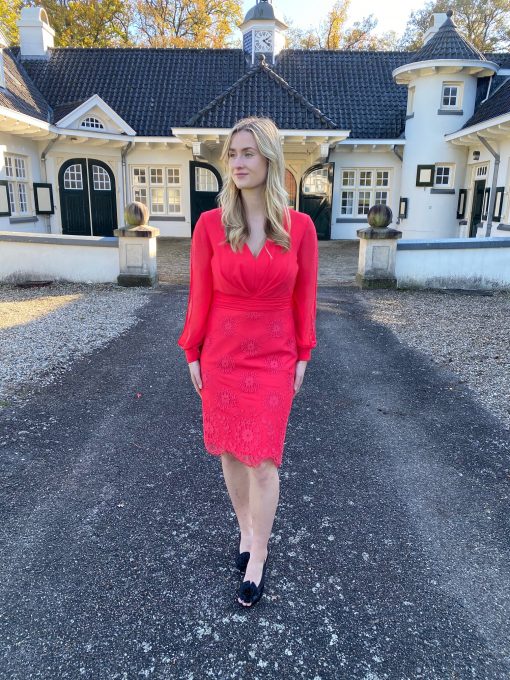 coral dress linea raffaelli