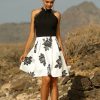 linea raffaelli black white dress