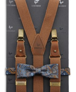 Sir Redman kids bretels combi pack paisley charm bruin blauw