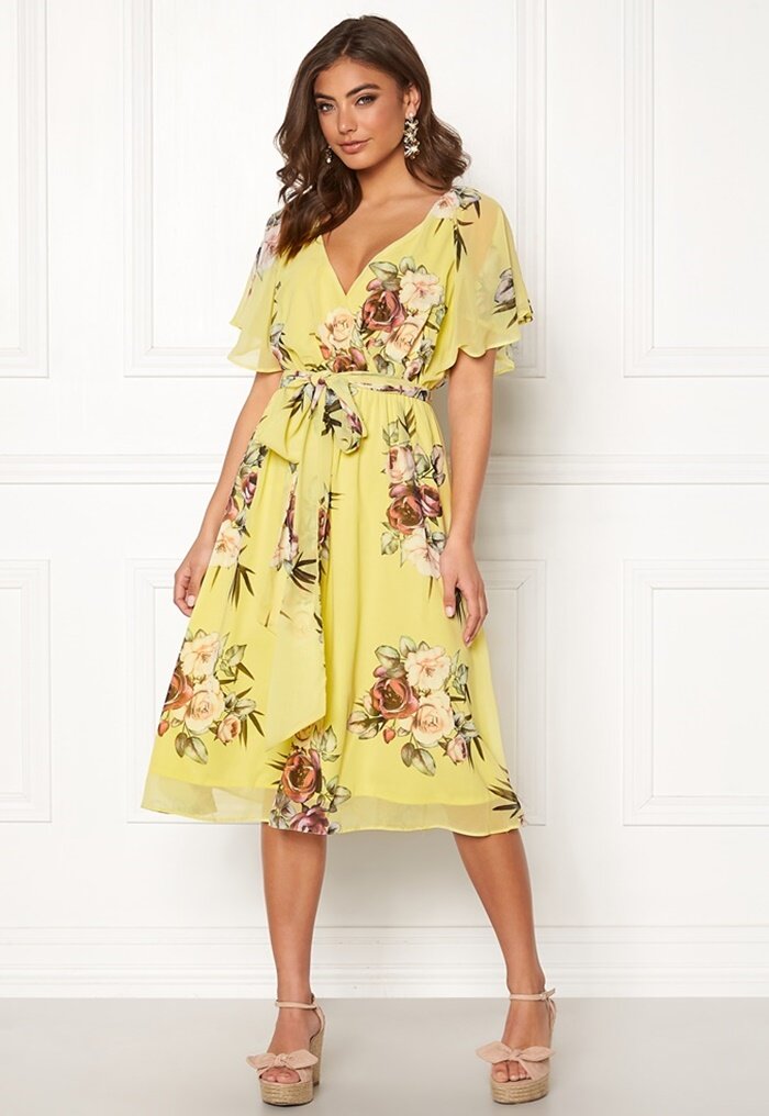 Gele bloemen jurk cheap