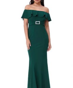 groene fishtail jurk