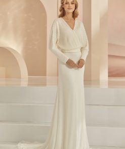 rok chiffon bianco evento