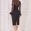 zwarte cocktailjurk met mouwtje