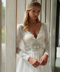 romantica trouwjurk lange mouw
