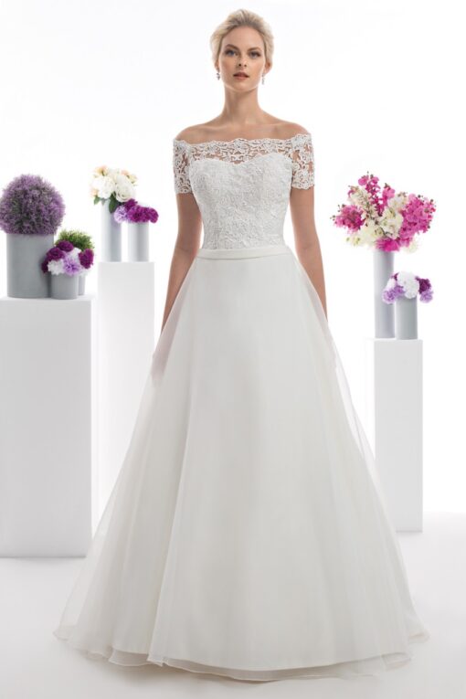 oreasposa boothals trouwjurk