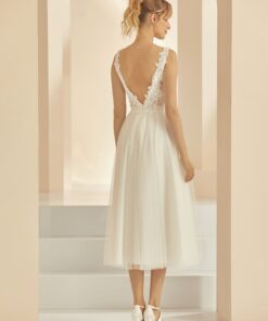 franceska korte trouwjurk bianco evento