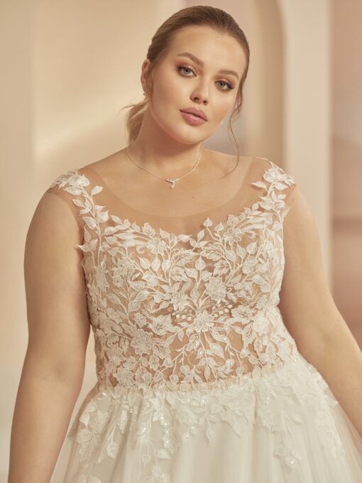heather plus size trouwjurk