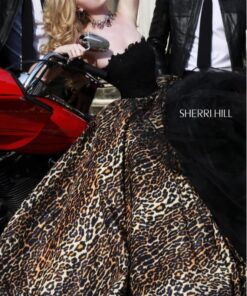 sherri hill jurk leopard