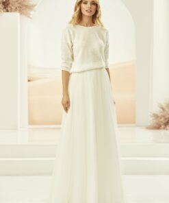 Bruids top met kasjmier look