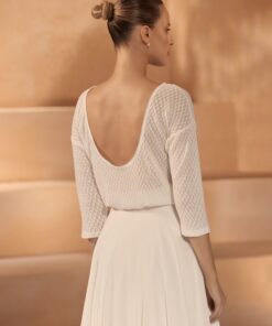 Gebreide bruids top