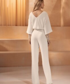 stretch crepe bruids top