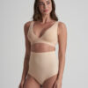 gevulde slip hoge taille beige