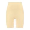 gewatteerde korte broek beige