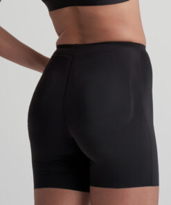 gewatteerde korte broek zwart