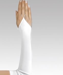 Lange satijnen handschoen