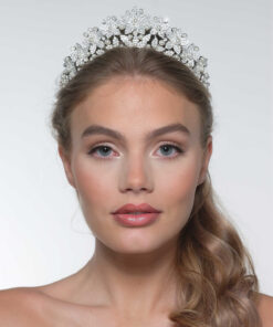 Tiara met bloemenmotief