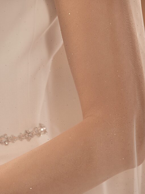 sluier met zachte glitter tule