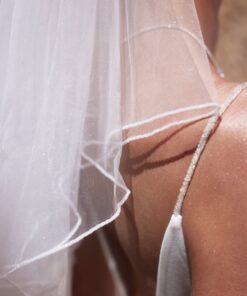 sluier van zachte glitter tule