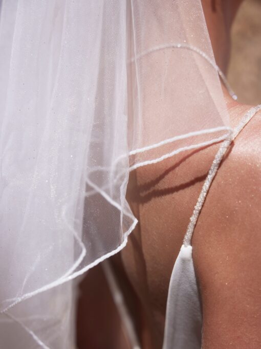 sluier van zachte glitter tule