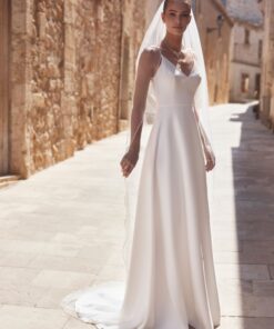 sluier van zachte glitter tule met glasparels