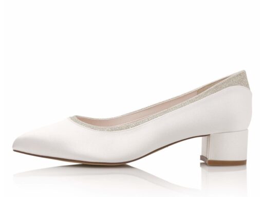 schoenen Maddi ivoor satijn/silver shimmer