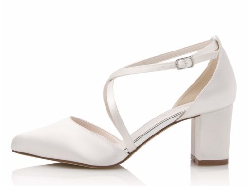 schoenen Hellen ivoor satijn