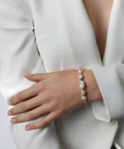 schakelarmband met zoetwaterparels