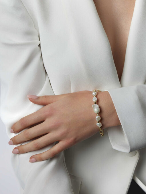 schakelarmband met zoetwaterparels