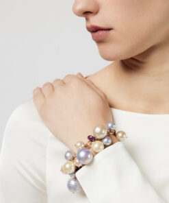 armband met gekleurde zoetwaterparels