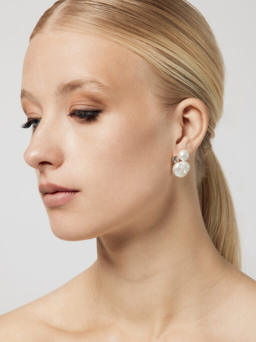 oorbellen met swarovski kristal en parels